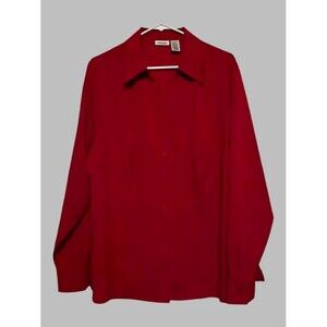 Liz Baker Long Sleeve Red Blouse - size 20W